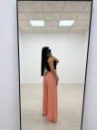 PANTALÓN WIDE LEG FLUIDO + CINTURÓN CORAL